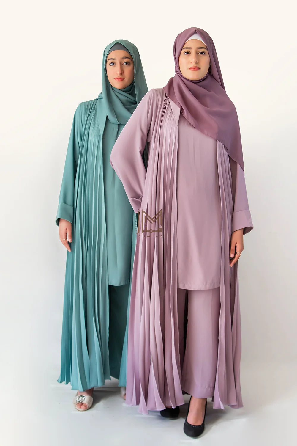 Pleated Front Open Style Abaya