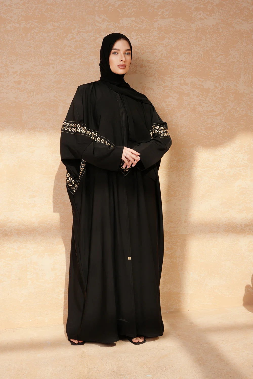 Zainab Lace Grace Black Embroidery Abaya